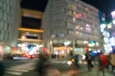 Yaya geçidi Shibuya kasaba, kalabalık insanlar bulanıklık