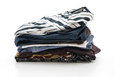 giyim üzerine beyaz yığınları 