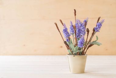 Statice ve caspia çiçekler