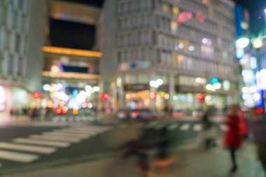Yaya geçidi Shibuya kasaba, kalabalık insanlar bulanıklık