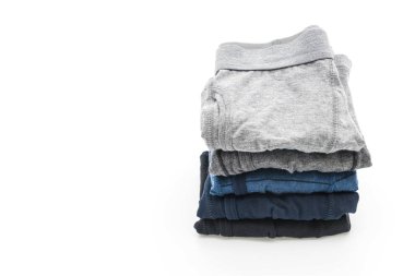 Beyaz arka plan üzerinde erkek iç giyim