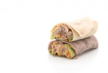 ton balıklı Mısır salata ile salata rulo sarma