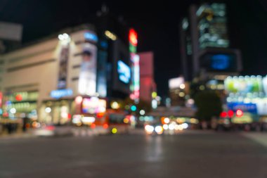 Yaya geçidi Shibuya kasaba, kalabalık insanlar bulanıklık