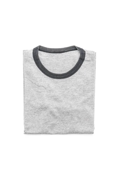 Gömlek. beyaz üzerine katlanmış t-shirt — Stok fotoğraf