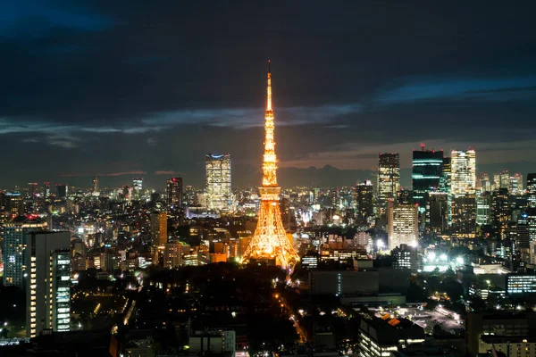 Ciudad de Tokio skyline al atardecer —  Fotos de Stock