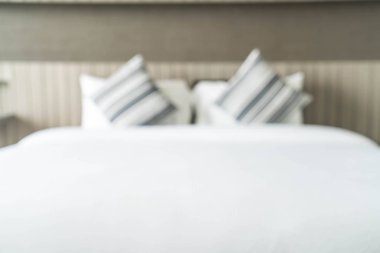 Arka plan için soyut bulanık yatak odası iç mimarisi 