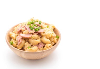 makarna peynir ve jambon