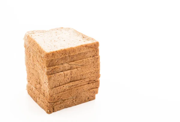 Whole wheat bread on white — Stock Photo, Image