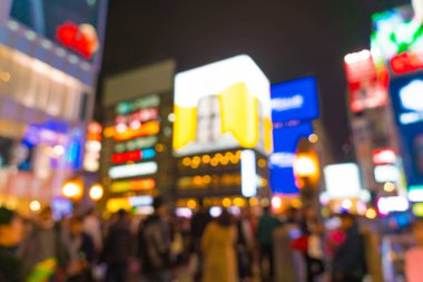 kalabalık insanlar Osaka street Market bulanıklık 