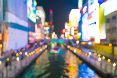 kalabalık insanlar Osaka street Market bulanıklık 