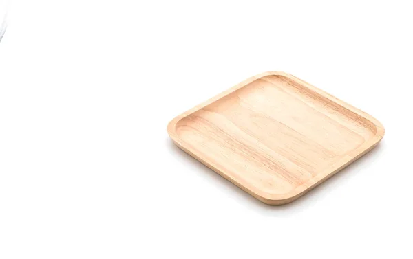 Wood plate on white — Stock Photo, Image