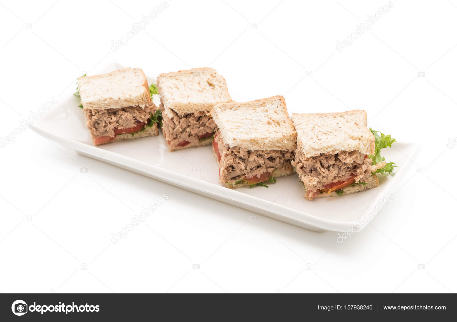 Tuna Sandwich On White Stock Photo Topntp 157938240