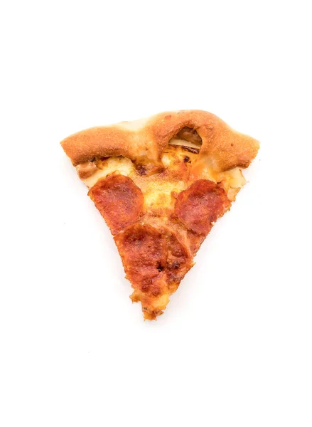 Homemade Pepperoni Pizza on white background — Stock Photo, Image