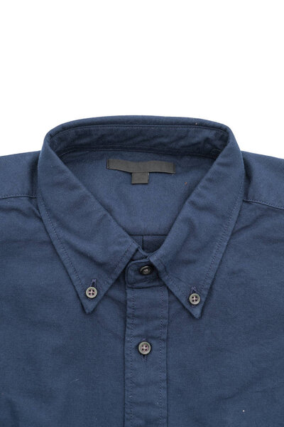 dark blue shirt on white