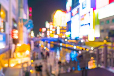 kalabalık insanlar Osaka street Market bulanıklık 