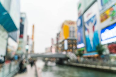 kalabalık insanlar Osaka street Market bulanıklık 