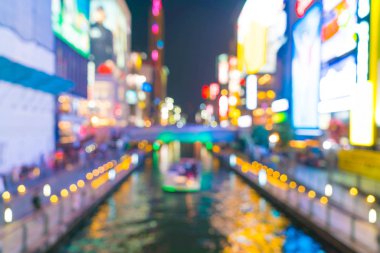 kalabalık insanlar Osaka street Market bulanıklık 