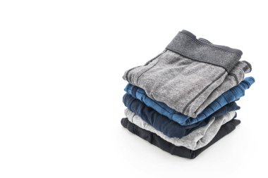 Beyaz arka plan üzerinde erkek iç giyim