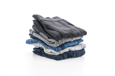 Beyaz arka plan üzerinde erkek iç giyim