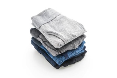 Beyaz arka plan üzerinde erkek iç giyim