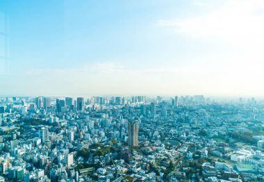 Tokyo şehir manzarası ile Tokyo Tower