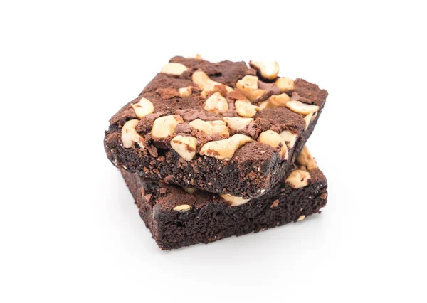 Brownies de chocolate en blanco — Foto de Stock