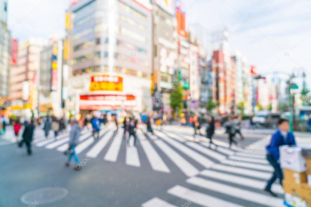 abstract blur at Shinjuku in Tokyo City