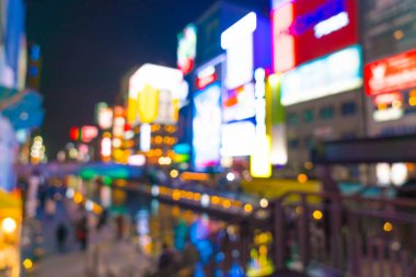 kalabalık insanlar Osaka street Market bulanıklık 