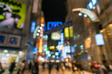 Yaya geçidi Shibuya kasaba, kalabalık insanlar bulanıklık