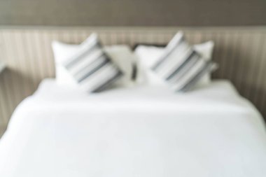 Arka plan için soyut bulanık yatak odası iç mimarisi 