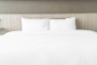 Arka plan için soyut bulanık yatak odası iç mimarisi 