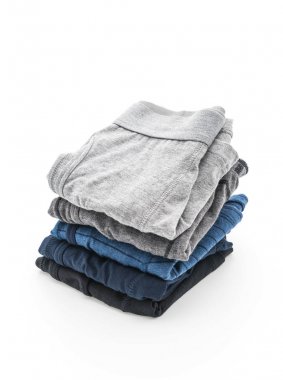 Beyaz arka plan üzerinde erkek iç giyim