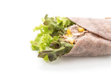 ton balıklı Mısır salata ile salata rulo sarma