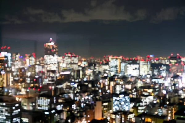 Blur Tokyo City Skyline at Night