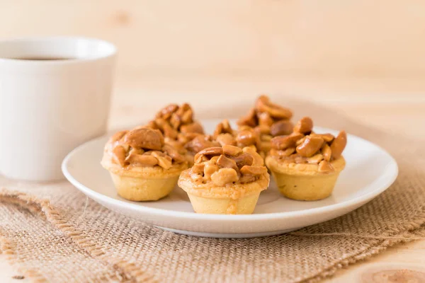 Toffee cupcake met koffie — Stockfoto