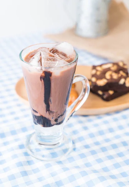 Iced chocolate on table — Stock Photo, Image