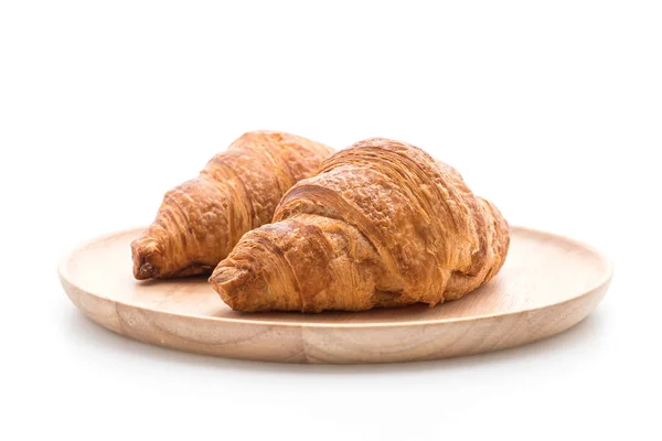 Buttercroissant auf Weiß — Stockfoto