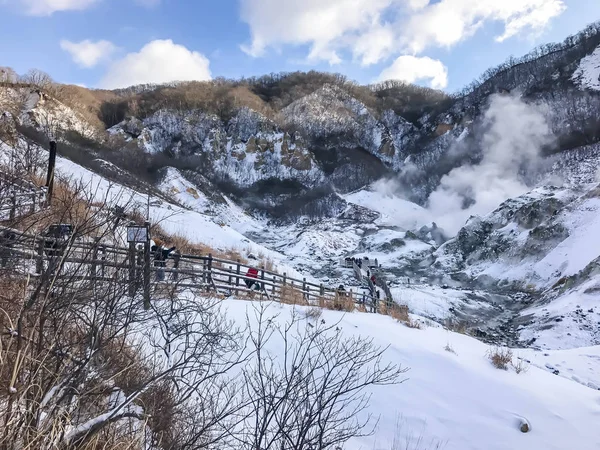 Jigokudani, conocido en inglés como "Hell Valley" es la fuente de h — Foto de Stock