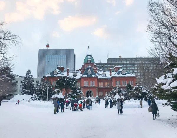 Sapporo, Japonya - 17 Aralık 2016: Eski Hokkaido hükümet memur — Stok fotoğraf