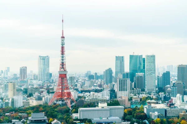 Tokyo City Skyline in der Abenddämmerung — Stockfoto