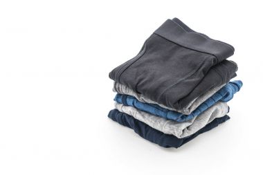 Beyaz arka plan üzerinde erkek iç giyim