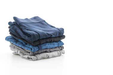 Beyaz arka plan üzerinde erkek iç giyim