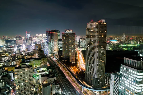 Tóquio skyline cidade ao entardecer — Fotografia de Stock