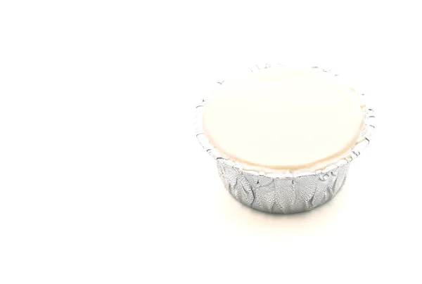 Vanille zachte taart op wit — Stockfoto