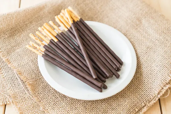 stock image biscuit stick with chocolate flavored