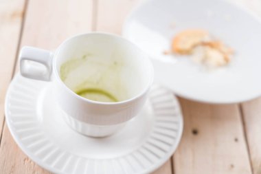 matcha latte boş bardak