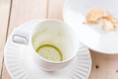 matcha latte boş bardak