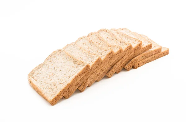 Pão de trigo inteiro em branco — Fotografia de Stock