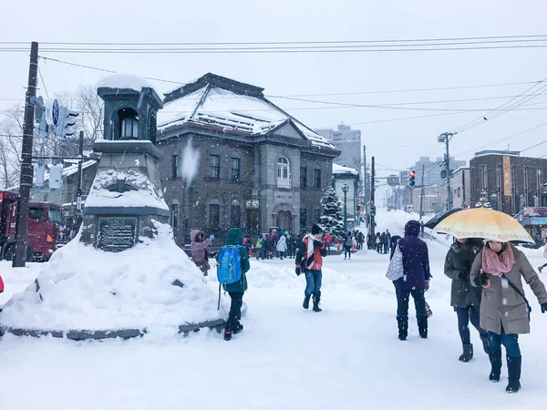 Hokkaido, Japonya - 15 Aralık 2016: Turist Sakai yürüyor — Stok fotoğraf