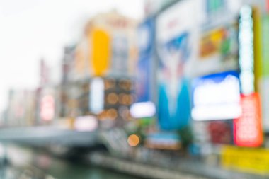 kalabalık insanlar Osaka street Market bulanıklık 